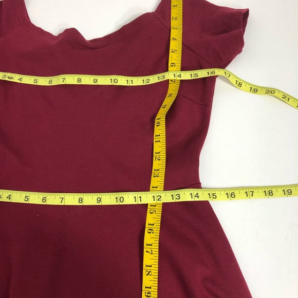 Sarin Mathews Red Fit Flare Hi Low Dress L - Picture 5 of 6